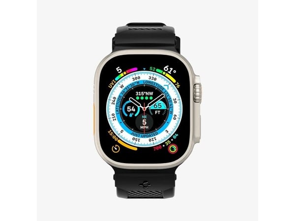 Spigen AMP07105, Band, Smartklokke, Svart, Apple, Apple Watch 49mm, 45mm, 44mm, 42mm, Termoplastisk polyuretan (TPU)