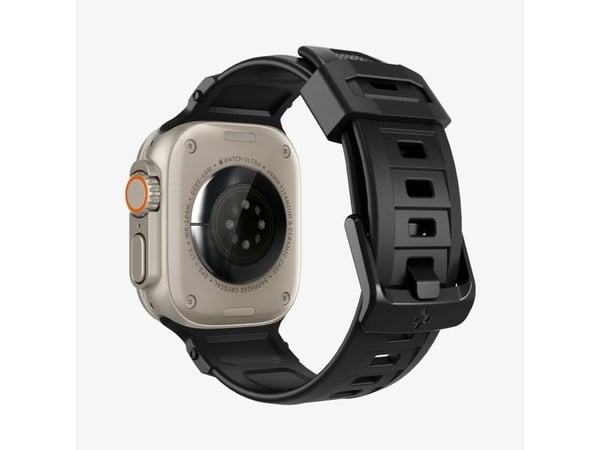 Spigen AMP07105, Band, Smartklokke, Svart, Apple, Apple Watch 49mm, 45mm, 44mm, 42mm, Termoplastisk polyuretan (TPU)