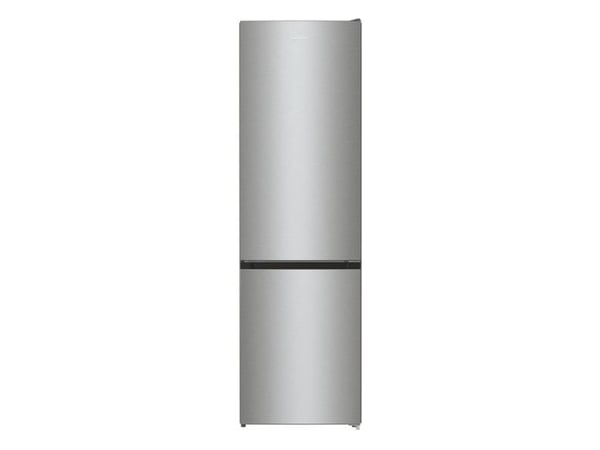 Gorenje Essential NRK6202EXL4 - Kjøleskap/fryser - bunnfryser - bredde: 60 cm - dybde: 59.2 cm - høyde: 200 cm - 331 liter - Klasse E - gråmetall