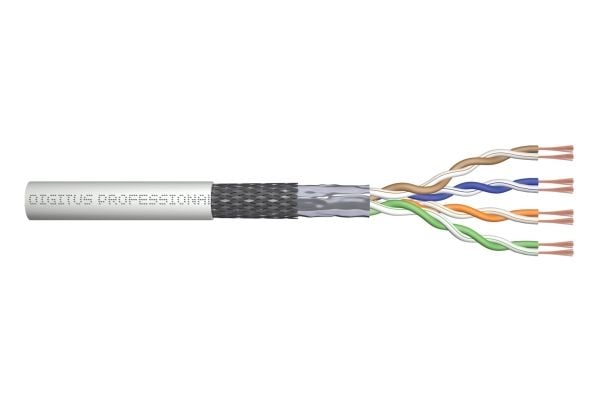 DIGITUS Professional - Samlet kabel - SF/UTP - CAT 5e - flertrådet - grå, RAL 7035