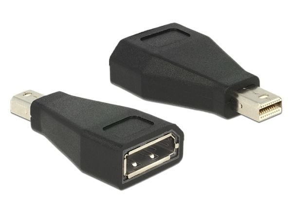 DeLOCK 65238, mini Displayport 1.2, Displayport, Musta