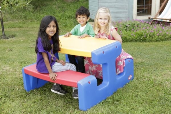 Little Tikes Large Picnic Table, Inne & Ute, Blå, Rød, Gult, 6 person(er), Plast, 3 år, 23 kg