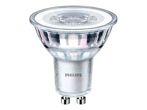 Philips - LED-pære for søkelys - form: PAR16 - klar finish - GU10 - 4.6 W (ekvivalent 50 W) - klasse F - varmt hvitt lys - 2700 K (en pakke 3)