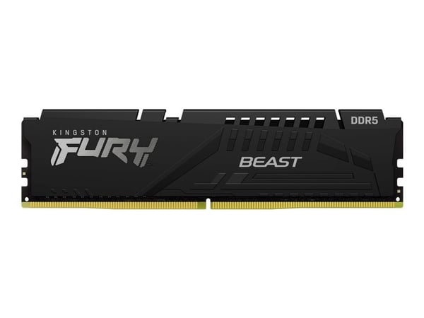 Kingston FURY Beast - DDR5 - modul - 16 GB - DIMM 288-pin - 6400 MHz / PC5-51200 - CL32 - 1.4 V - ej buffrad - on-die ECC - svart
