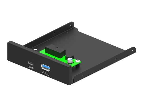 Gembird - Lagerbrønnportspanel - USB 3.1 Gen 1, USB-C - svart