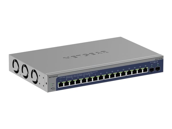 NETGEAR S3600 Series XS516TM - Switch - 2+/L3 Lite - smart - 16 x 10/25 Gigabit Ethernet + 2 x 10 Gb Ethernet SFP+ (upplänk) - skrivbordsmodell, ra...