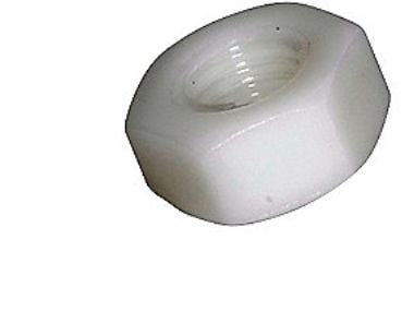 Kuusiomutteri M12/DIN/s19 - Polyamidi PA 6.6 luonnon, ~0,8d, laatikko 100 kpl - (100 kpl)