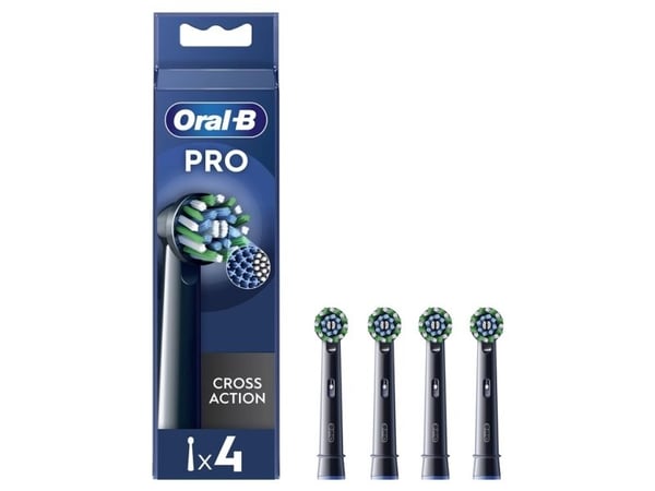 Dantų Šepetėlis Braun Oral-B EB50-4 Cross Action Pro Juodas Dantų Šepetėlio Galvutės, 4 Vnt.