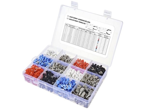 TRUKOMPONENTIT TC-11991840 Kaapelikenkävalikoima 0,5 mm², 0,75 mm², 1 mm², 1,5 mm², 2,5 mm², 4 mm² Osittain eristetty valkoinen, harmaa, punainen, ...