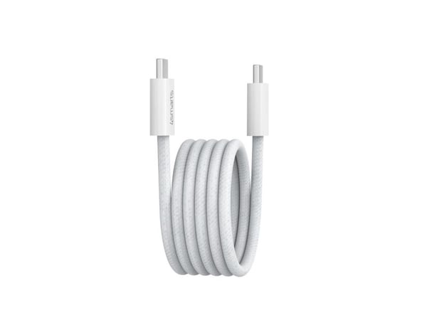 4smarts RollUP - USB-kabel - USB-C (hane) till USB-C (hane) - USB 2.0 - 20 V - 5 A - magnetisk - vit