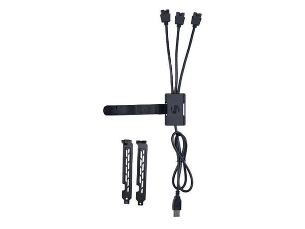 Lian Li PW-U2TPAB, USB Type-A, 3 x IDC (9 pins), hannkontakt, hannkontakt, rett, rett