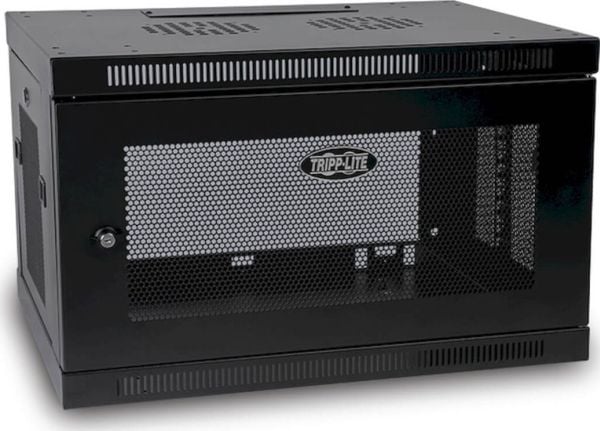 Eaton Tripp Lite Series SmartRack 6U Low-Profile Switch-Depth Wall-Mount Rack Enclosure Cabinet - Rack skap - veggmonterbar, gulvmonterbar - svart ...