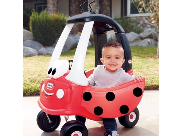 Little Tikes Cozy Coupe Ladybug, 1,5 år, 4 hjul, Svart, Rød, Hvit