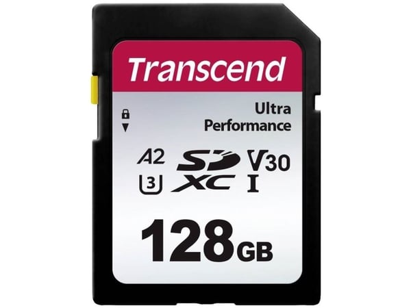 Transcend 340S - Flashminnekort - 128 GB - A2 / Video Class V30 / UHS-I U3 - SDXC UHS-I