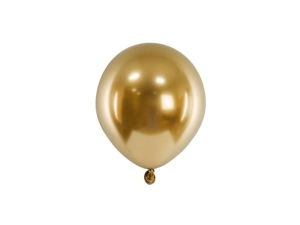 PartyDeco CHB1-5-019-50, Lekeballong, Latex, Gull, Temafest, Rund, Ikke for barn under 36 måneder