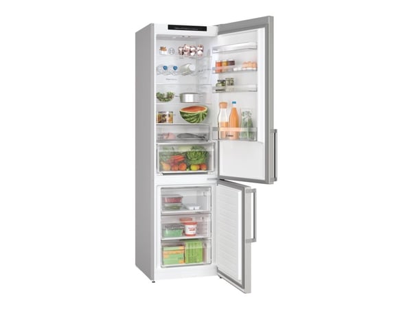 Bosch Serie | 4 KGN39VIBT - Kjøleskap/fryser - bunnfryser - bredde: 60 cm - dybde: 66.5 cm - høyde: 203 cm - 363 liter - Klasse B - inox