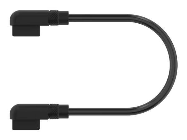Corsair iCUE LINK - Strøm/data-kabel - CORSAIR iCUE link vinklet til CORSAIR iCUE link vinklet - 13.5 cm - svart (en pakke 2)