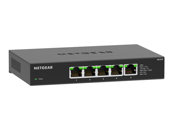 NETGEAR MS305 - Switch - multi-gigabit - ikke-styrt - 5 x 100/1000/2.5G - stasjonær, veggmonterbar