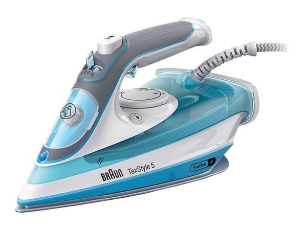 Braun TexStyle 5 SI 5006 - Dampstrykejern med automatisk slukking - såleplate: FreeGlide 3D SuperCeramic - 2600 W - blå