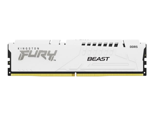 Kingston FURY Beast - DDR5 - modul - 16 GB - DIMM 288-pin - 6400 MHz / PC5-51200 - CL32 - 1.4 V - ej buffrad - on-die ECC - vit