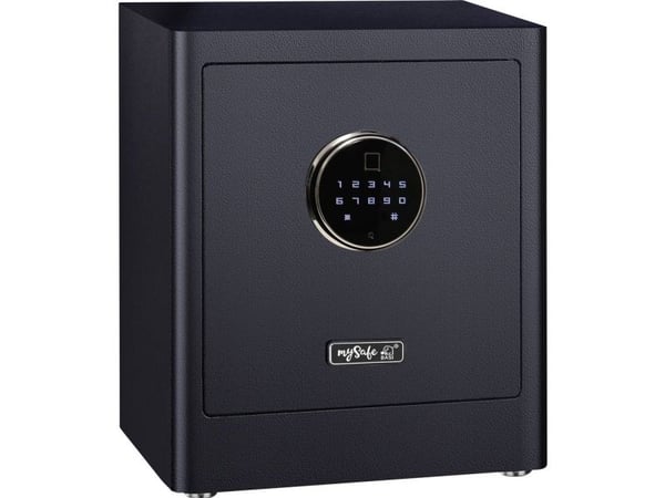 BASI mySafe Premium 350, Frittstående safe, Sort, Elektronisk, Kode, Fingeravtrykksleser, 1 hyller, Batteri, AA