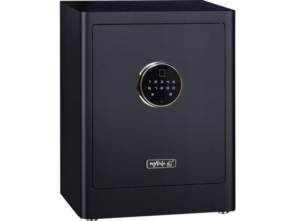 BASI mySafe Premium 450, Fristående kassaskåp, Svart, Elektronisk, Kod, Fingeravtrycksläsare, Vägg, 1 galler, Batteri