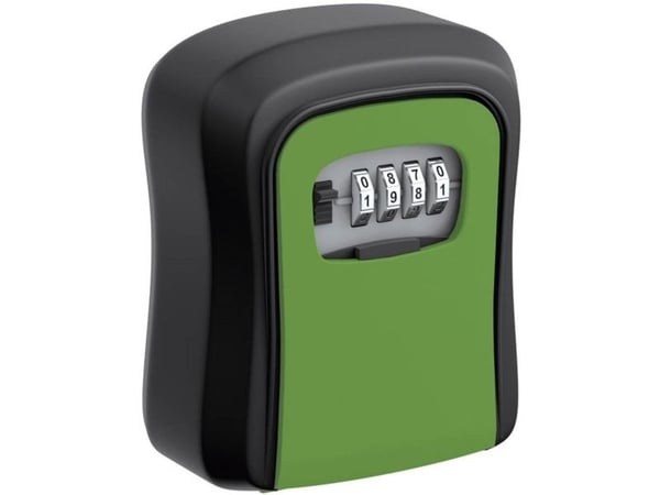 BASI SSZ 200, Veggmonterbar safe, Sort, Grønn, Kombinasjonslås, Aluminium, Vegg, Nøkkel