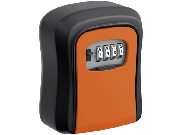 BASI SSZ 200, Veggmonterbar safe, Sort, Oransje, Kombinasjonslås, Aluminium, Vegg, Nøkkel