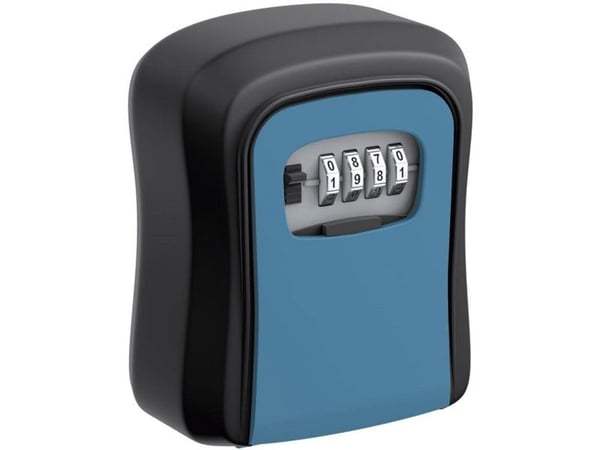 BASI SSZ 200, Veggmonterbar safe, Sort, Blå, Kombinasjonslås, Aluminium, Vegg, Nøkkel