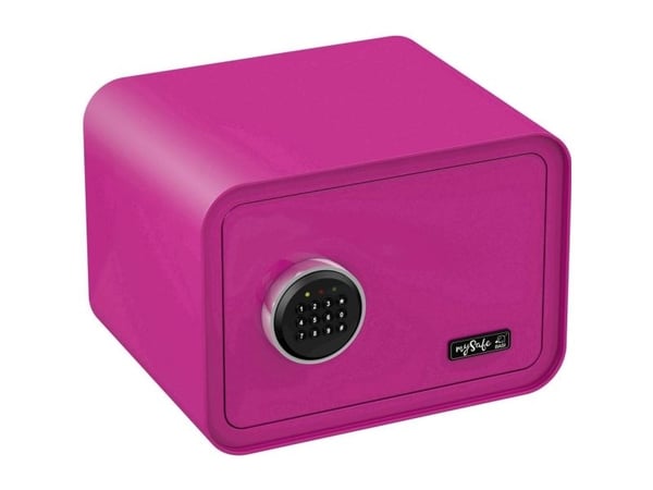 BASI mySafe 350, Frittstående safe, Rosa, Kode, Elektronisk, Vegg, 1 hyller, Batteri