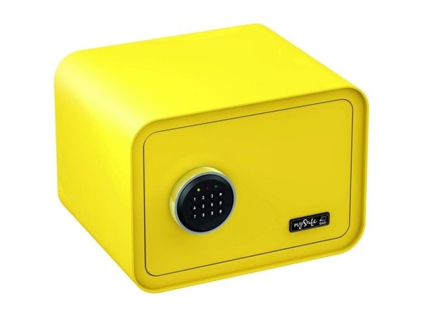 BASI mySafe 350, Frittstående safe, Gult, Kode, Elektronisk, Vegg, 1 hyller, Batteri