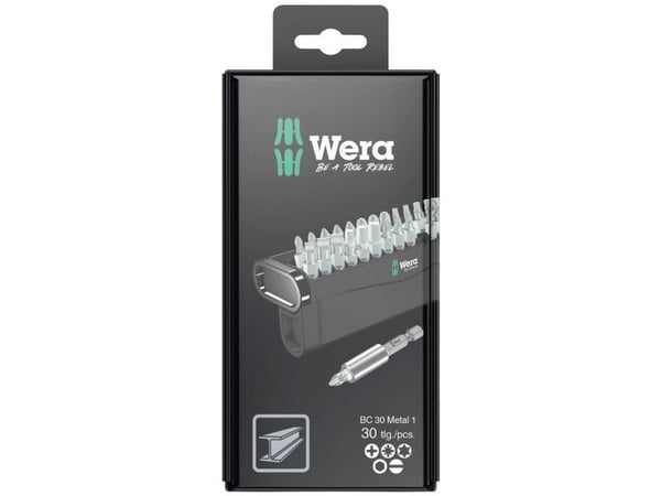 Wera 05057440001, 29 stykker, Philips, Pozidriv, Sporet, Torx Plus, 1/4", PH 1, PH 2, PH 3, PZ 1, PZ 2, PZ 3, TX10, TX15, TX20, TX25, TX30, TX40