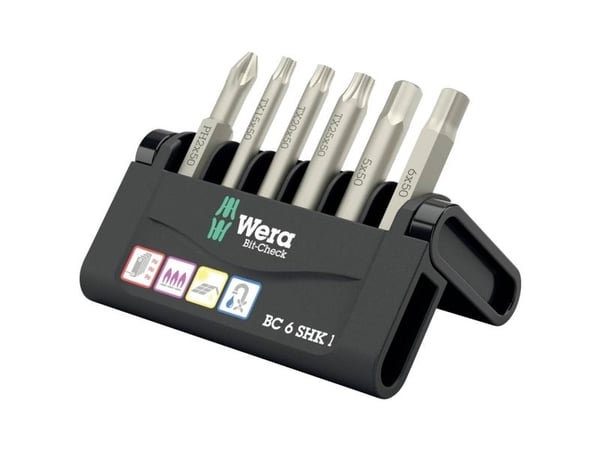 Wera 05073631001, 6 stykker, Philips, Torx Plus, PH 1, TX15, TX20, TX25, 1x 5 x 50 mm 1x 6 x 50 mm, 94 g
