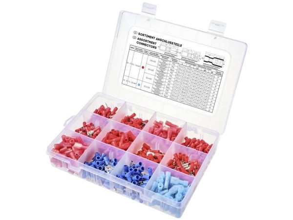 TRU COMPONENTS TC-11894516 Liittimien valikoima 0,5 mm² - 2,5 mm² Punainen, Sininen 575 kpl