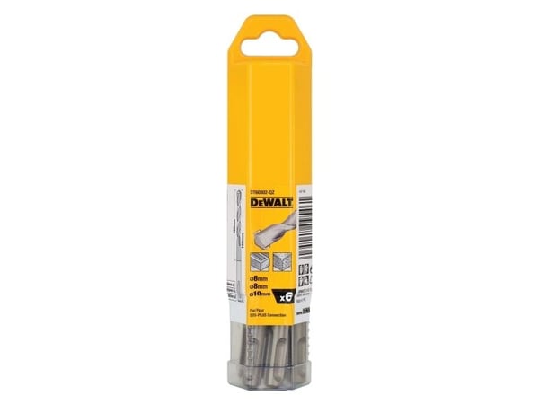 Dewalt betoniporanterä SDS + 6-10mm poranterä 6kpl 6kpl