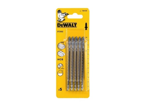 Dewalt T-tyyppinen pistosahanterä HCS116x87mm jako 3mm 5kpl puulle - DT2052