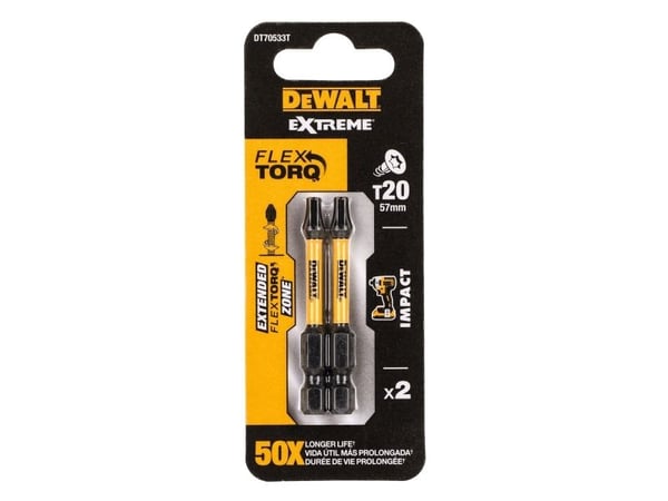 Dewalt TORSION slagborrkronor T20x50mm 2st - DT70533T