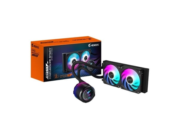 AORUS WATERFORCE X II 240 - Prosessorin nestejäähdytysjärjestelmä - (AM4, TR4, LGA1200, LGA1700, AM5, LGA115x Socket, sTR5) - kuparinen pohja - 120 mm