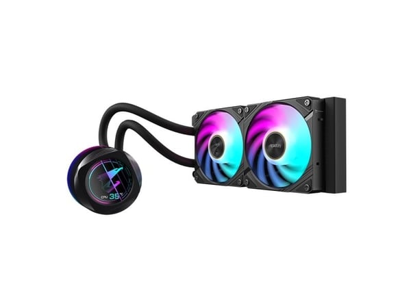 AORUS WATERFORCE X II 240 - Prosessorin nestejäähdytysjärjestelmä - (AM4, TR4, LGA1200, LGA1700, AM5, LGA115x Socket, sTR5) - kuparinen pohja - 120 mm