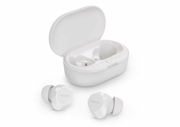 Philips TAT1209WT - True wireless-hodetelefoner med mikrofon - i øret - Bluetooth - hvit