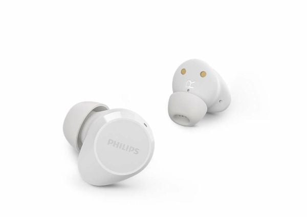 Philips TAT1209WT - True wireless-hodetelefoner med mikrofon - i øret - Bluetooth - hvit
