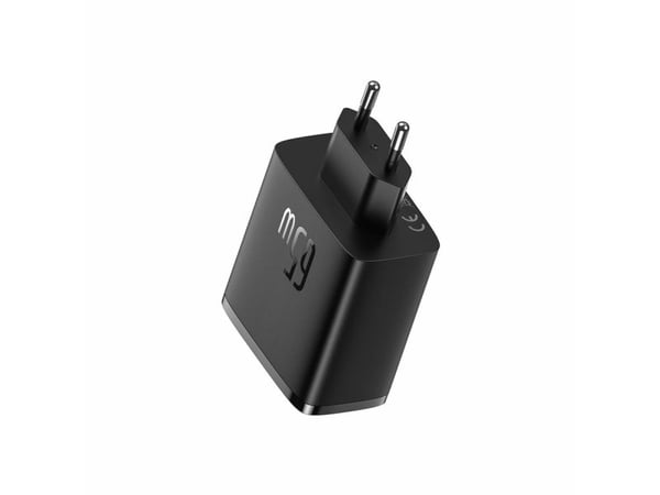 Baseus laturi Baseus OS-Cube Pro 2xUSB-C + USB seinälaturi, 65W (musta)