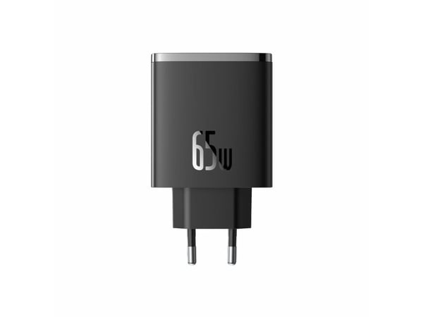 Baseus laturi Baseus OS-Cube Pro 2xUSB-C + USB seinälaturi, 65W (musta)