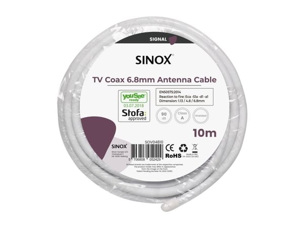 Sinox SOV04810, 10 m, Vit