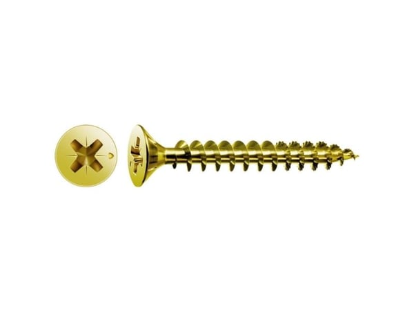 SPAX senkhode m. spiss/kryss til PZ treskrue 3 mm x 16 mm stål YELLOX 200 stk