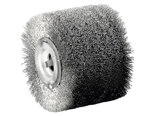 Lessmann 323.348.19 slipevalser i rustfri ståltråd - rundbørste Ø100x70 mm 0,2 mm tråd Bo19,2 mm diameter, 100 mm, 1 stk