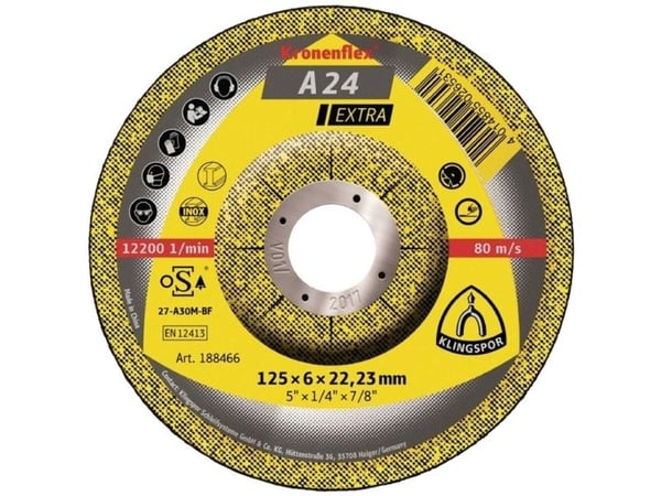 Klingspor A 24 EX 13447 skrubbeskive innfelt 230 mm 22,23 mm 10 stk
