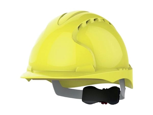 JSP vernehjelm EVO®3, justering med ratt, ventilert, gul