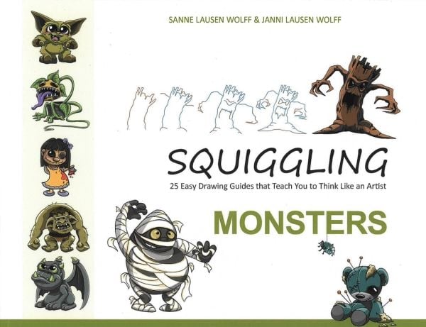 Squiggling - Monsters | Sanne Lausen Wolff og Janni Lausen Wolff | Språk: Engelsk