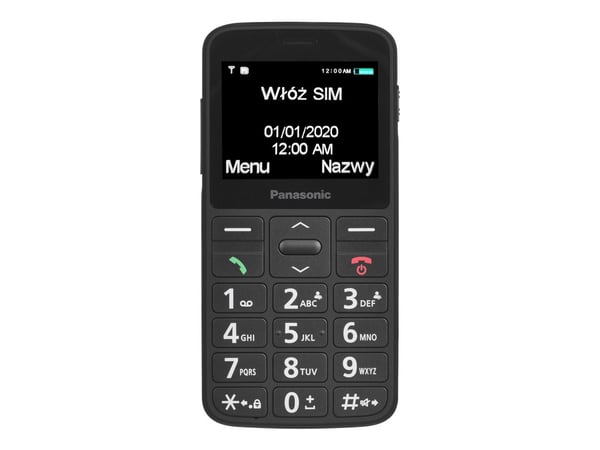 Panasonic KX-TU160, Kosketusnäyttö, Yksittäinen SIM, 6,1 cm (2.4"), 0,3 MP, Bluetooth, Musta